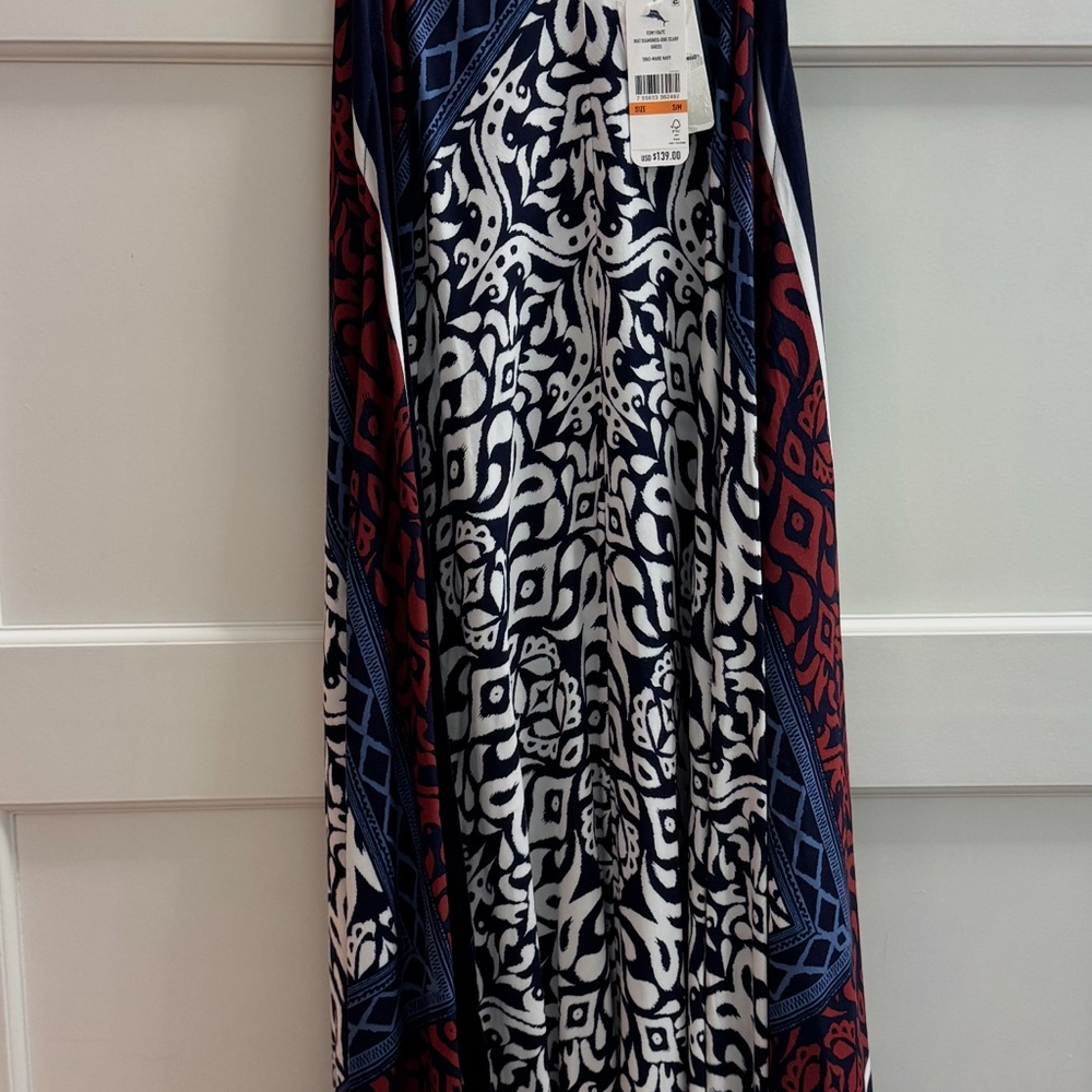 Tommy Bahama Red and Blue Maxi Dress with tags! Never worn.